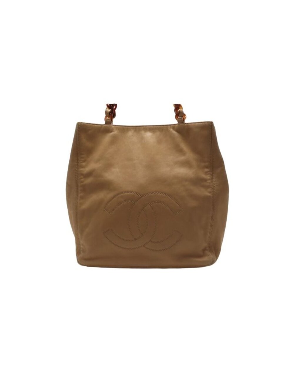 Chanel No 5 CC Logo Leather Tote Shoulder